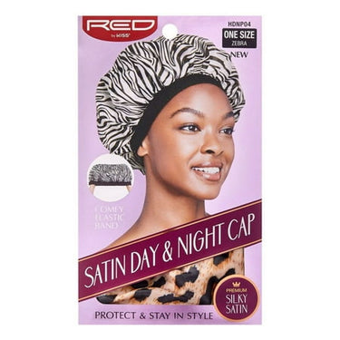 RED by Kiss Satin Day & Night Cap – Zebra Print (HDNP04) - ANNS BEAUTY SUPPLY